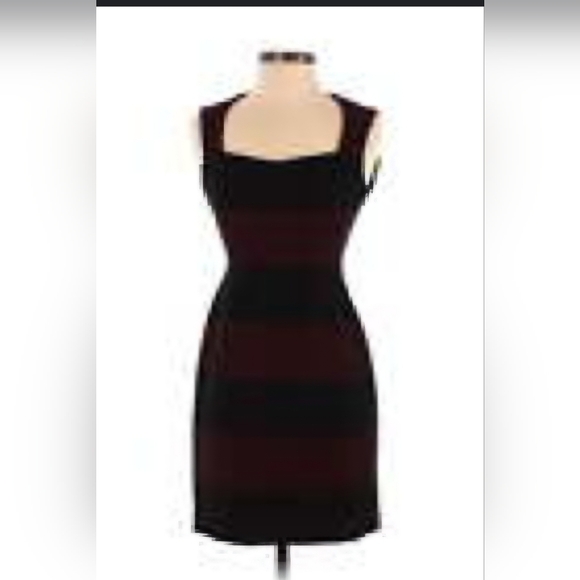 Banana Republic Dresses & Skirts - Banana Republic Black and Burgundy Midi Dress